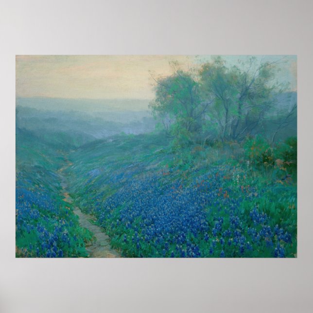 Bluebonnets in Dawn, Onderdonk Poster (Vorne)