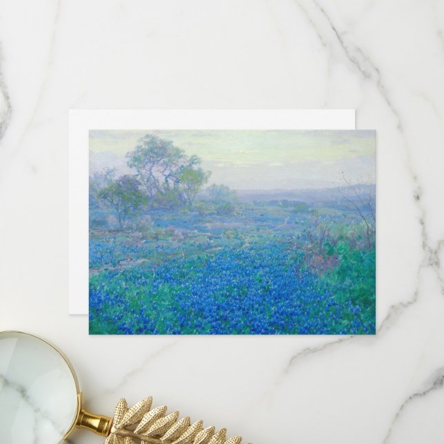 Bluebonnets in der Nähe von San Antonio, Texas von Dankeskarte (Vorderseite/Rückseite Beispiel)