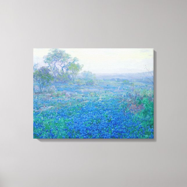 Bluebonnets in der Nähe von San Antonio, Texas von Leinwanddruck (Vorderseite)