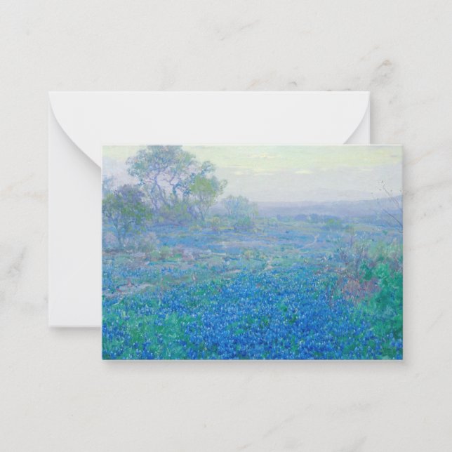 Bluebonnets in der Nähe von San Antonio, Texas von Mitteilungskarte (Vorderseite)