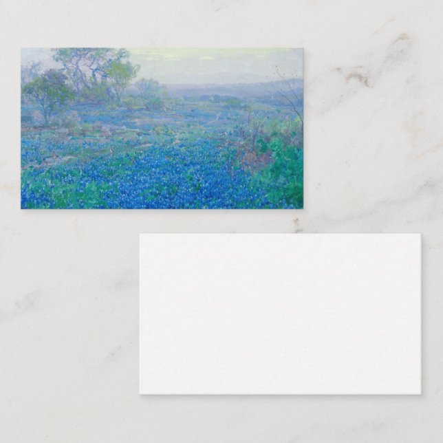 Bluebonnets in der Nähe von San Antonio, Texas von Visitenkarte (Vorne/Hinten)