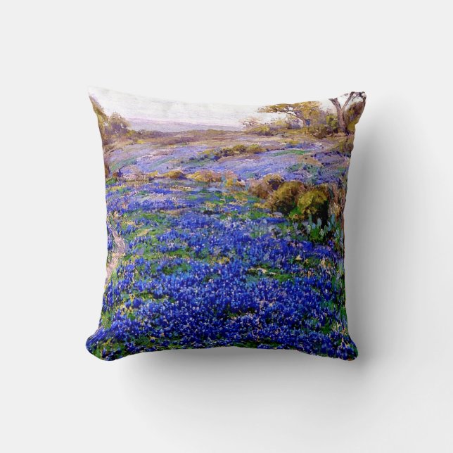 Bluebonnets in Twilight, nördlich von San Antonio, Kissen (Vorderseite)
