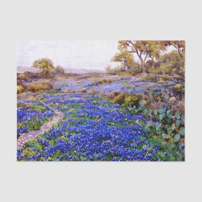 Bluebonnets in Twilight nördlich von San Antonio, Seidenpapier (Vorderseite)