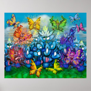 Bluebonnets Pixies Party Poster