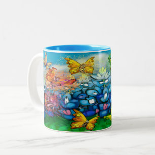 Bluebonnets Pixies Rainbow Zwei-Tone-Kaffee-Tasse Zweifarbige Tasse