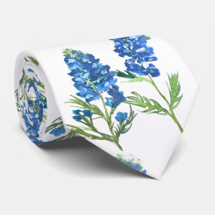 Bluebonnets Texas Blue Floral Vintage Wasserfarbe Krawatte