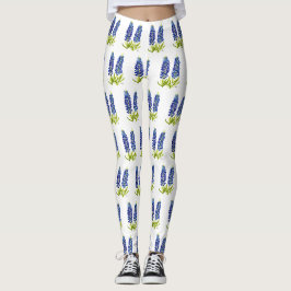 Bluebonnets Texas Blume Wildblumen Aquarell Leggings