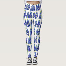 Bluebonnets Texas Blume Wildblumen Aquarell Leggings