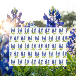 Bluebonnets Texas Blume Wildblumen Aquarell Seidenpapier