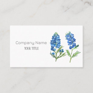 Bluebonnets Texas Company Floral Business Card Visitenkarte