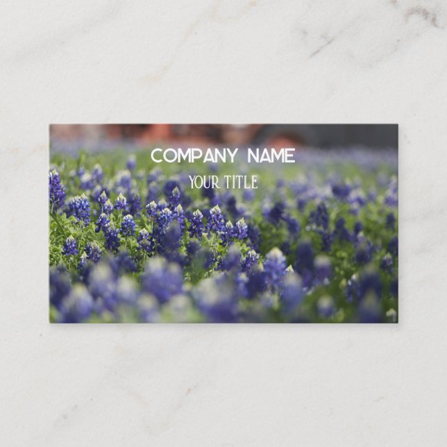 Bluebonnets Texas Company Floral Carte de visite (Devant)