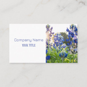Bluebonnets Texas Company Floral Geschäftskarte Visitenkarte