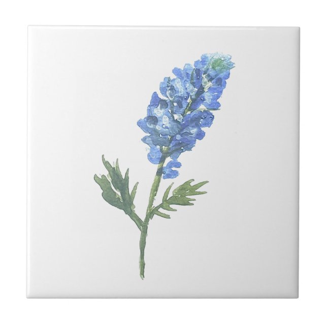Bluebonnets Texas Staat Blume Lupine Fliese (Vorderseite)