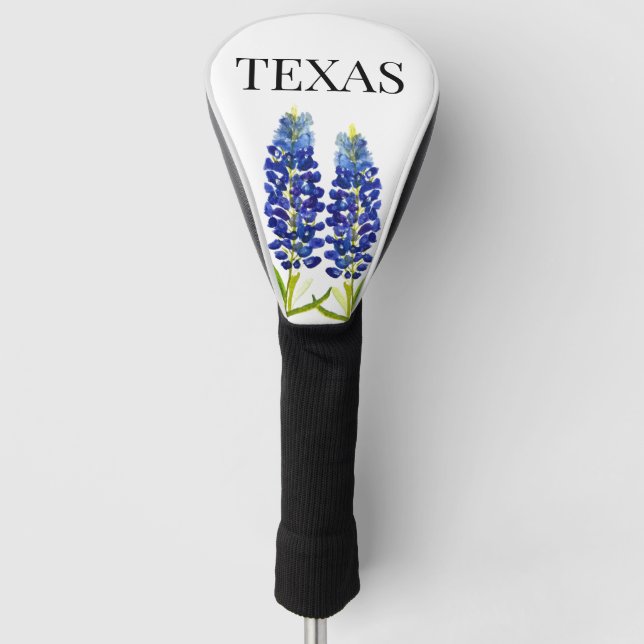 Bluebonnets Texas Staat Blume Lupine Golf Headcover (Vorderseite)