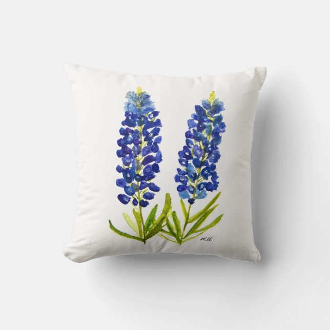 Bluebonnets Texas Staat Blume Lupine Kissen (Vorderseite)