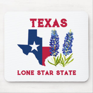 Bluebonnets Texas Staat Blume Lupine Lone Star Mousepad