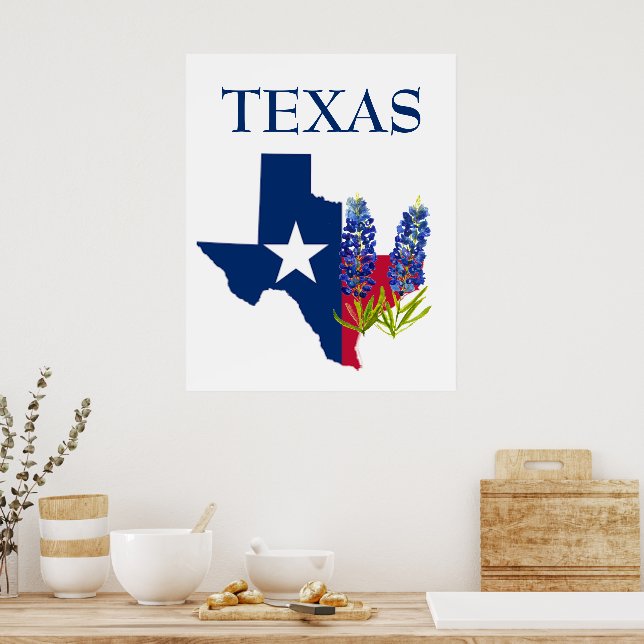 Bluebonnets Texas Staat Blume Lupine Poster (Küche)