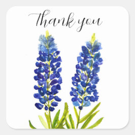 Bluebonnets Texas Staat Blume Lupine Quadratischer Aufkleber