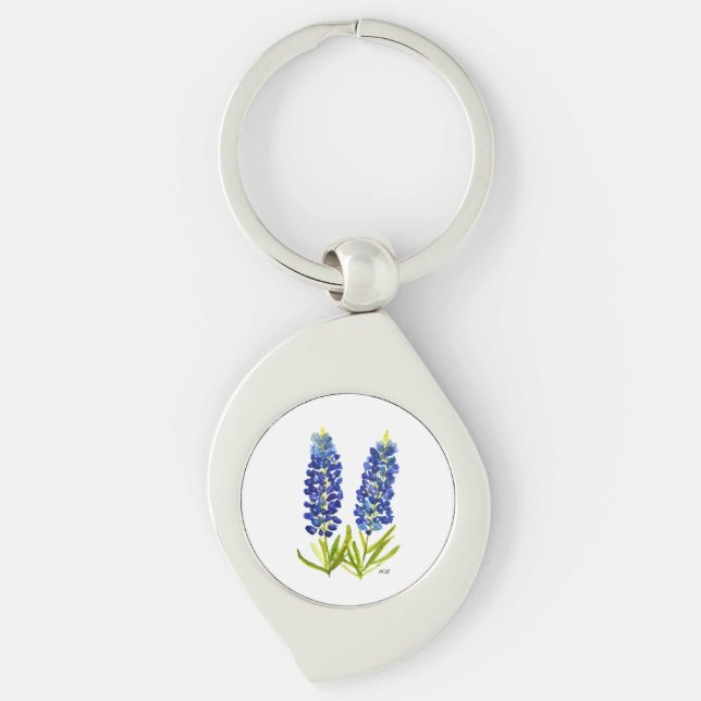 Bluebonnets Texas Staat Blume Lupine Schlüsselanhänger (Vorderseite)