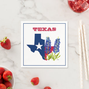 Bluebonnets Texas Staat Blume Lupine Serviette