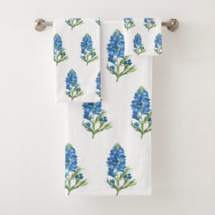 Bluebonnets Texas State Blue Flowers Aquarelle