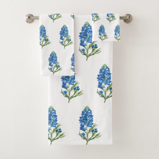 Bluebonnets Texas State Blue Flowers Aquarelle (En situation)