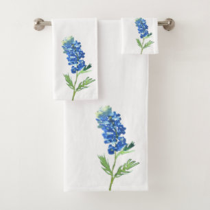 Bluebonnets Texas State Blue Flowers Aquarelle