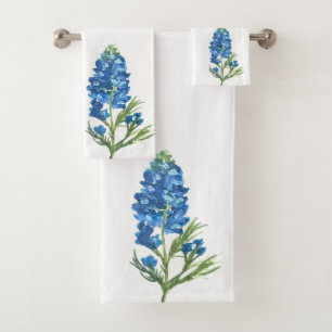 Bluebonnets Texas State Blue Flowers Aquarelle