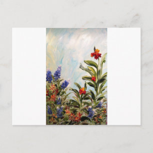 Bluebonnets und Canna Lilies Postkarte