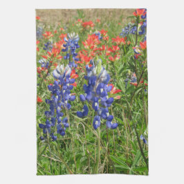 Bluebonnets und indische Pinsel Geschirrtuch