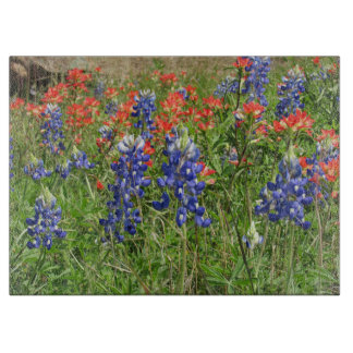 Bluebonnets und indische Pinsel Schneidebrett