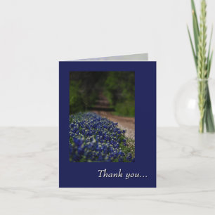 Bluebonnets und Land-Straße danken Ihnen zu Dankeskarte