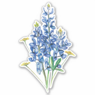 Bluebonnets und Wildblumen Aufkleber