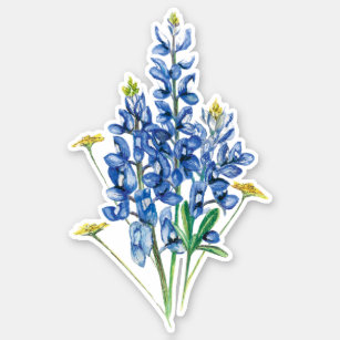 Bluebonnets und Wildblumen Aufkleber
