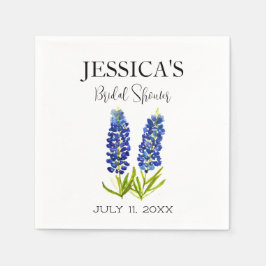 Bluebonnets Wildblume Blue Bllower Brautparty Serviette