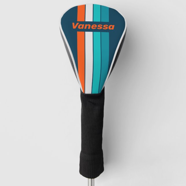 Bluebottle Echo Pin Striped with Name Golf Headcover (Vorderseite)