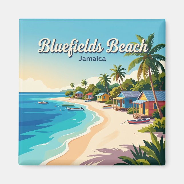 Bluefields Beach Jamaika Magnet (Vorne)