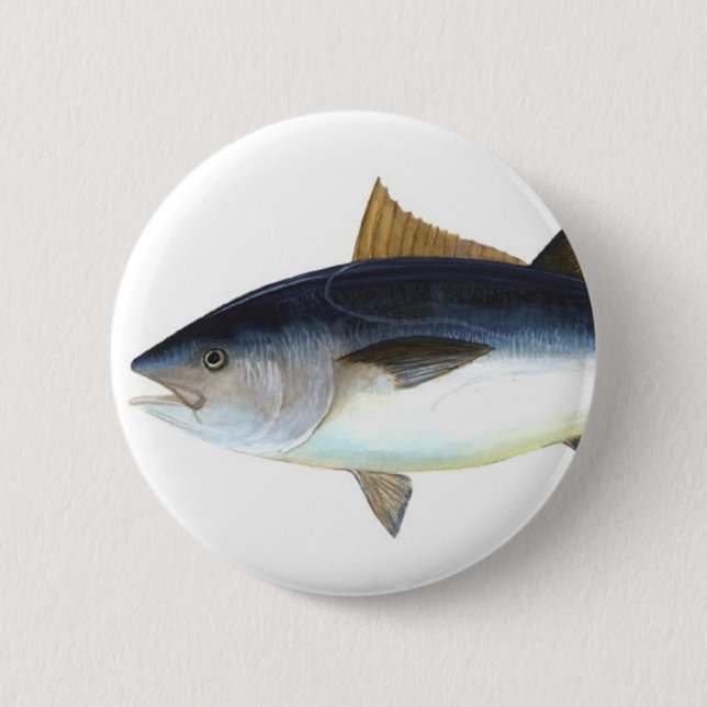 Bluefin-Thunfischillustration Button (Vorderseite)