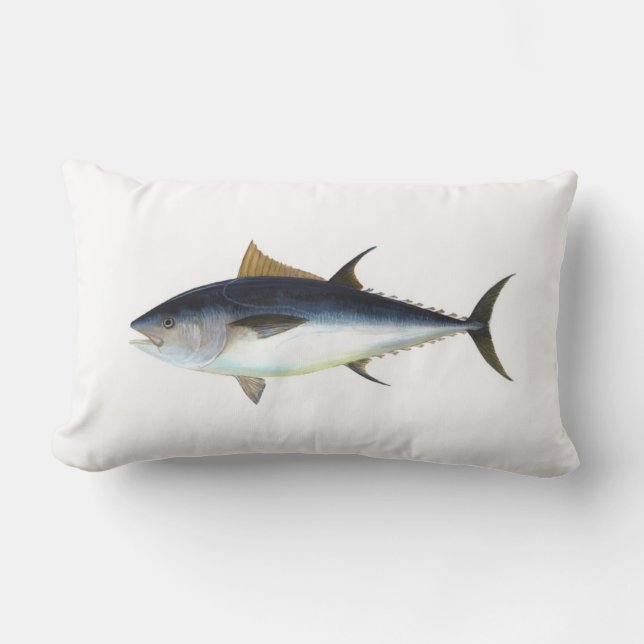 Bluefin-Thunfischillustration Lendenkissen (Vorderseite)
