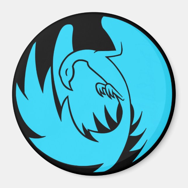 BlueFireArts Fire Bird Magnet (Vorne)