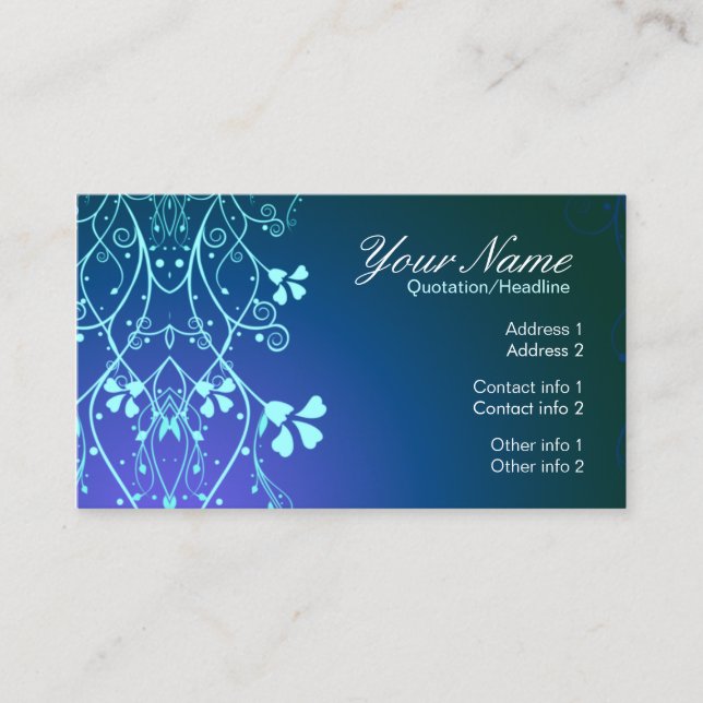 blueFlorali Business Card Visitenkarte (Vorderseite)