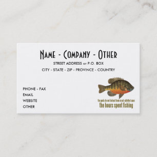 Bluegill, Bream Fishing Visitenkarte