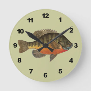 Bluegill Brei Runde Wanduhr