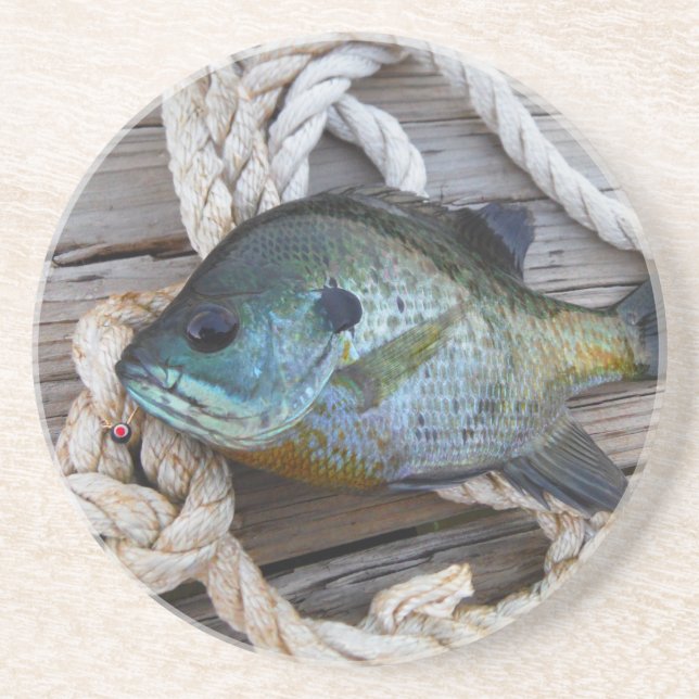 Bluegill fish on dock and rope untersetzer (Vorne)