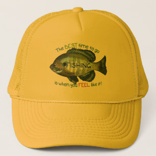 Bluegill Fishing Hat Beste Zeit für den Fischfan Truckerkappe