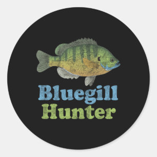 Bluegill Hunter Shirt Funny Fishing Fischer Runder Aufkleber