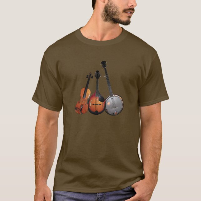 Bluegrass-Band-Cartoon T-Shirt (Vorderseite)