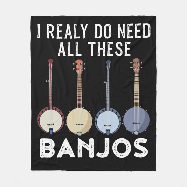 Bluegrass Banjo Country Music Stringband Banjo Fleecedecke (Vorderseite)