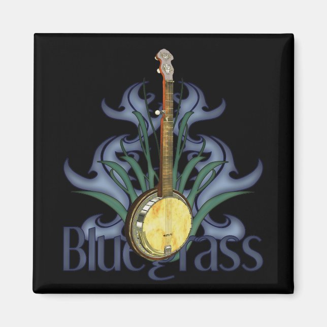 Bluegrass Banjo Designmagnete Magnet (Vorne)