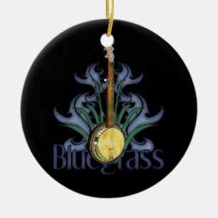 Bluegrass-Banjo personalisierter Schmuck Keramikornament
